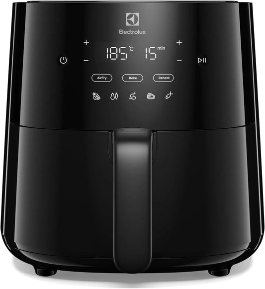 Electrolux friteuse à air chaud EAF3B, Compatible lave-vaisselle, capacité 3,3 Litres, Frire, Design compact, finition noire, Series 600