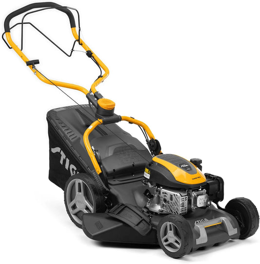 Stiga tondeuse, Plateau de Coupe en Acier galvanisé de 46 cm, Combi 748 S à Essence, bac de ramassage de 60 L, Moteur 139 CC, automotrice
