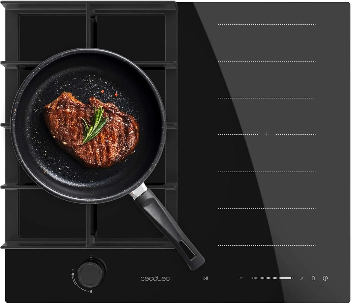 Cecotec plaque de cuisson 3500, puissance 3,4 Kw, 9 niveaux de vitesse, 9 niveaux de vitesse