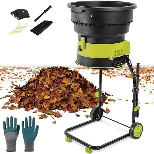 Broyeur de feuilles, moteur haute vitesse de 2500 W, 8000 tr/min, avec cordon d'alimentation de 20 m et roues pour le nettoyage de la cour, électrique