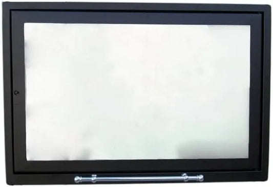 Poêle à bois, Porte avec verre céramique 760 ° pour cheminée thermocheminée porte feu, L 100 x H 52,0, doré