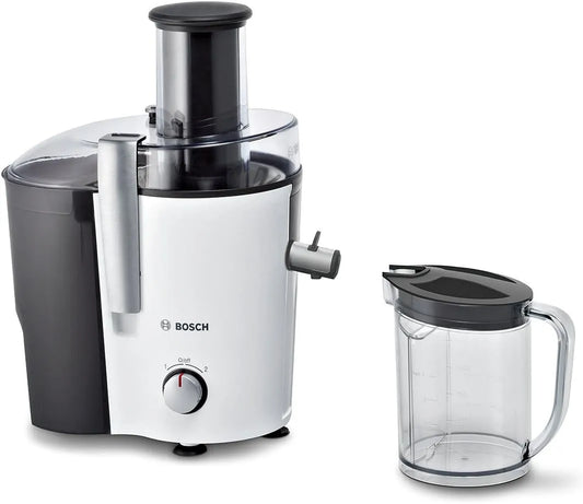 Bosch extracteur de jus MES25A0, va au lave-vaisselle, grand arbre de remplissage, finition blanche, puissance 700 W, anthracite