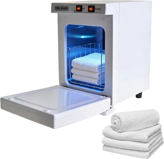 5 l Chauffe-serviettes électrique, chauffage rapide à 75 °C, avec lumière UV, salon et maison, vapeur pour 10 à 15 serviettes, idéal pour spa
