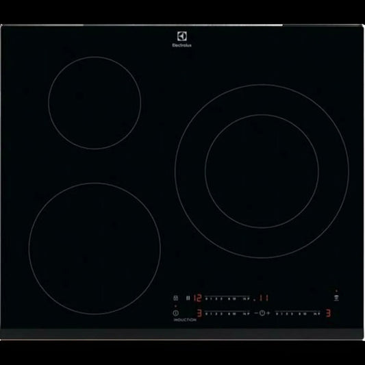 Electrolux plaque à induction EIT60342 Hob2Hood, 3 zones de cuisson, fonction pause, système, minuteur, série 300, 60 cm, 3 niveaux d'intensité