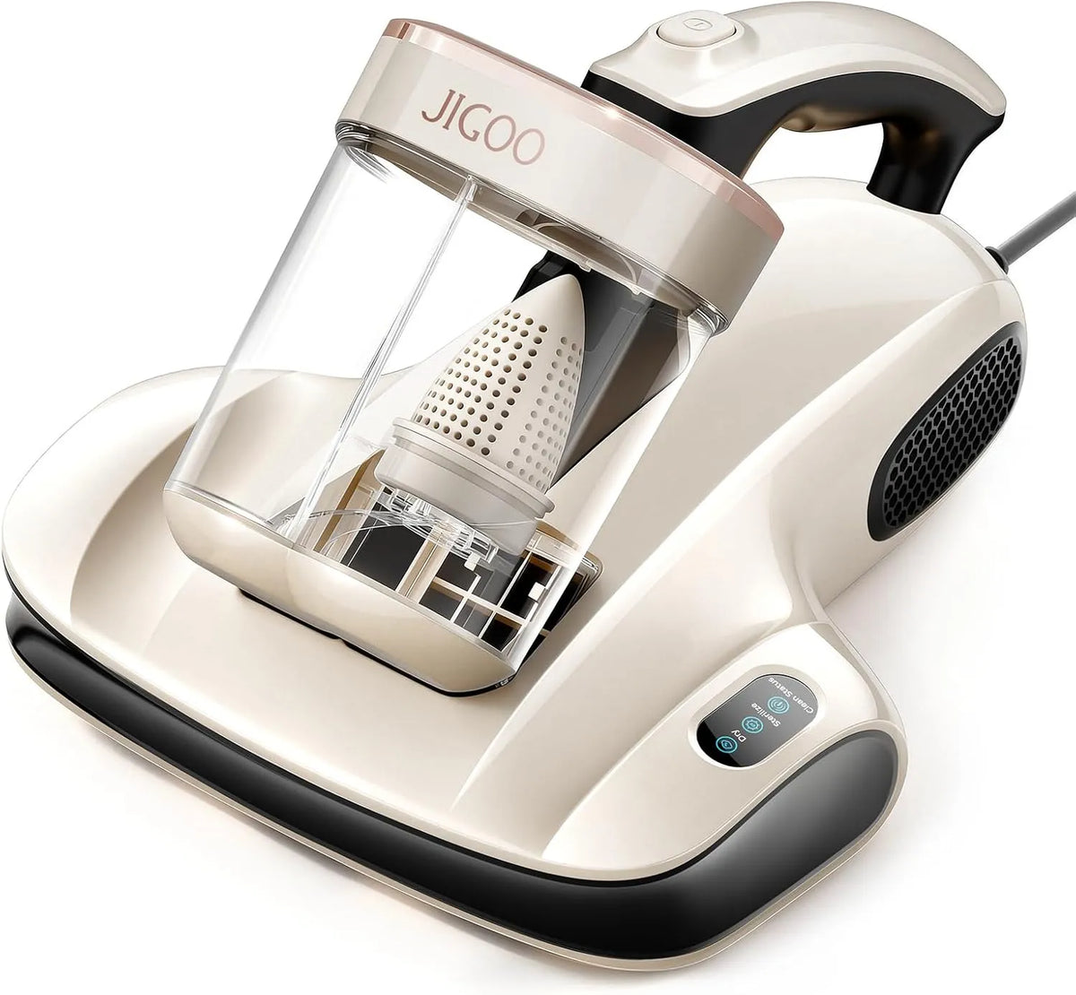Aspirateur S100 JIGOO, Canapés, Matelas Anti Acariens avec Lumière UV, capteur d'acariens, Affichage LED, Vibration, ultrasons, pour Allergiques