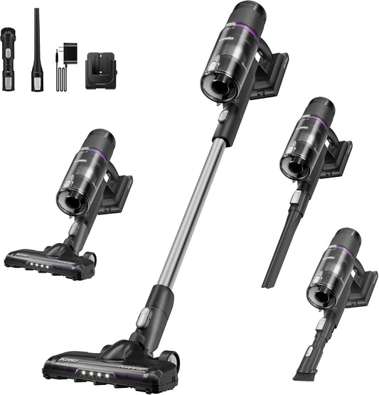 Aspirateur NEC410BK, Portable Rechargeable et léger pour la Maison pour Bois Dur et Poils d'animaux, Eureka Cordless Stick Vacuum Cleaner