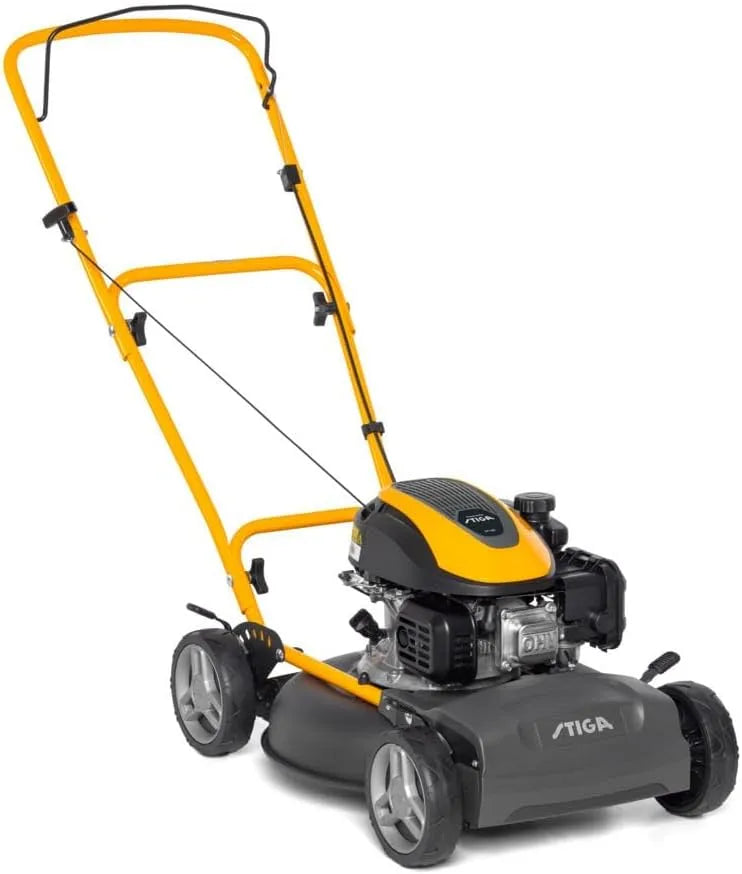 Stiga tondeuse, 123 CC, Multiclip 47 Thermique Poussée, 45 cm de Coupe, Guidon Pliable, Système Mulching
