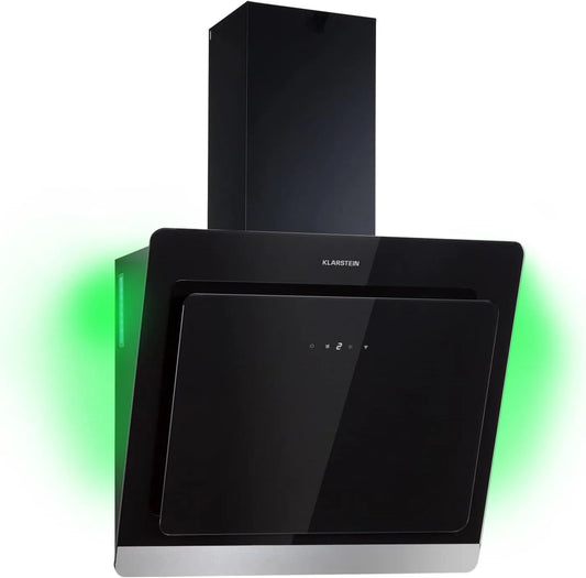Klarstein hotte aspirante, largeur 60 cm, Hotte de Cuisine 60cm avec Lampes LED, Hotte avec Évacuation, 563m³/h, Débit d'Air Puissant 563m³, Wi-Fi
