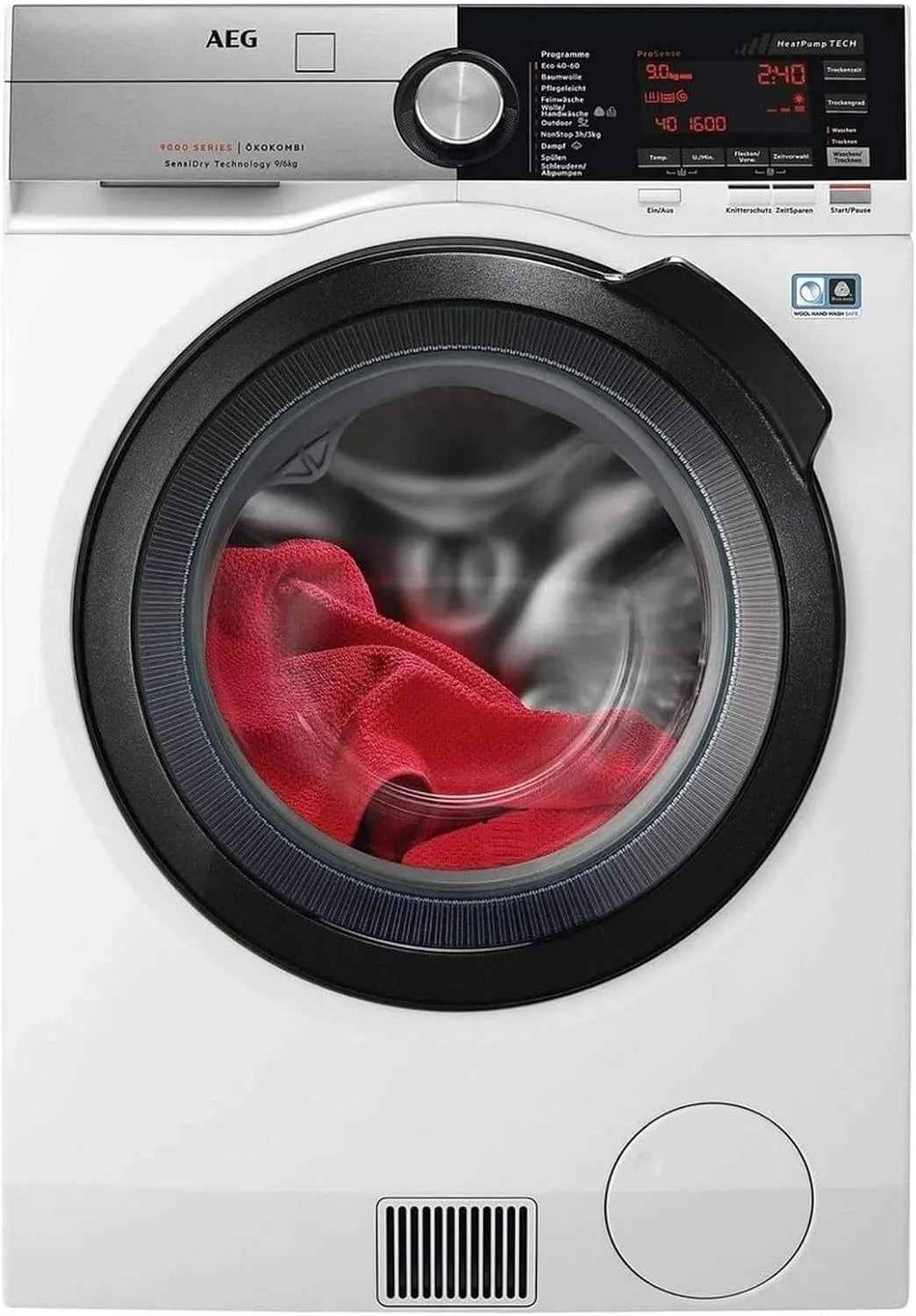 AEG modèle 6kg 1600U L9WEF80690 1600U/Min, poids 9kg Waschtrockner, ProSteam, Kindersicherung, Nachlegefunktion, weiß, poids 6kg, 60cm breit, SensiDry