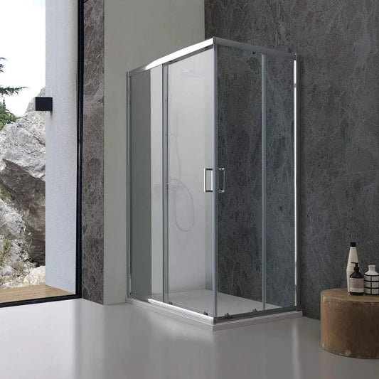 Kiamami Valentina, Giada, Cabine de douche en verre transparent 80x100 portes
