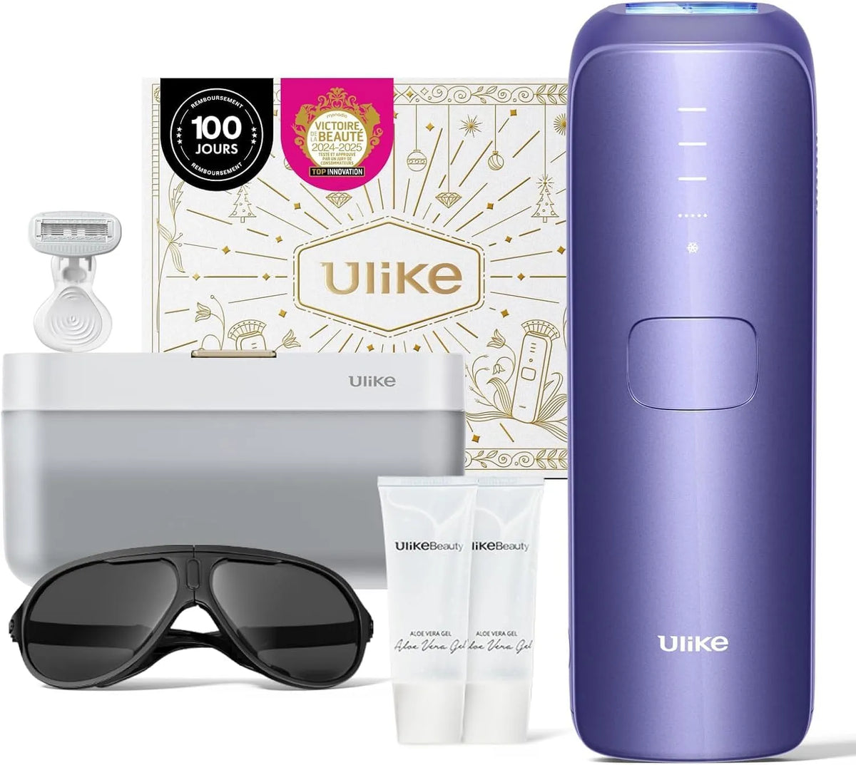 Lumière Pulsée Ulike Air 3 Deluxe Épilateur à, 4 accessoires pour le corps, Convient aux Peaux Sensibles, le maillot et les aisselles, le visage