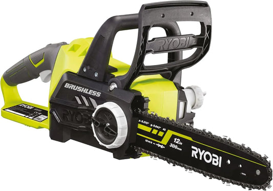 Ryobi tronçonneuse OCS1830, Sans Fil 18V ONE+, Guide 30cm, Taille Bois, Lubrification Automatique, Frein de Chaîne, Compacte, Bûches et Branches