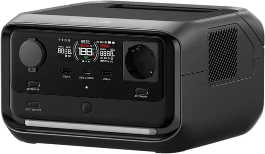 Station électrique portable, EF EcoFlow RIVER 3 Plus portable, batterie LFP 286Wh, sortie 1200W, UPS<10 ms, le produit n'a pas été utilisé