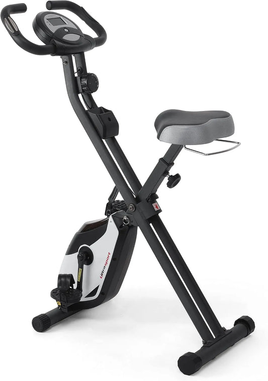 Vélo Ultrasport F-Bike Pro, d'Appartement Pliable I Vélos d'Appartement Extra Silencieux jusqu'à 150 kg, 16 Niveaux, avec Selle Confort, Fonction App