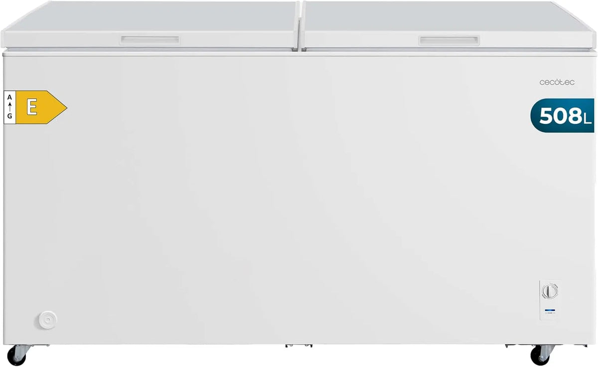 Cecotec congélateur 80º-30, 80º-30º, Roues EasyMove, Double Panier, C 508L Double Porte Bolero CoolMarket Chest Duo 508M White E. UltraContact D-Cool