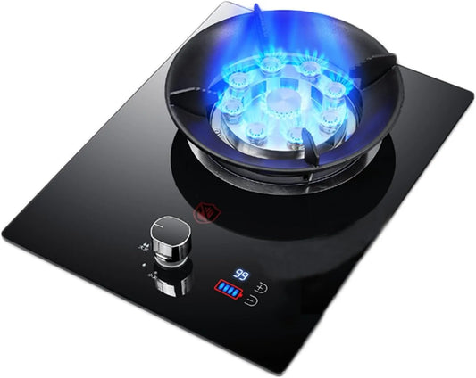 Cuisinière à gaz, Minuterie De 99 Minutes, Support De Casserole En Fonte, Poêle Autoportante, NG, 1 Brûleur 5,2 KW, Brûleur Unique