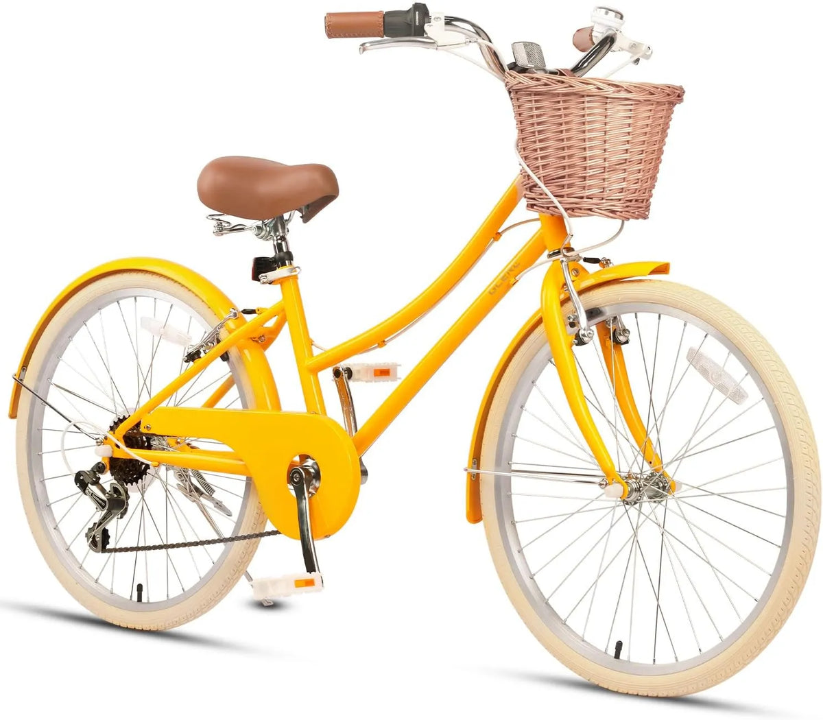 Vélo, Glerc Missy 20' 24' 26' Pouces Fille Cruiser Shimano 6 niveaux de vitesse Hybrid de Ville pour Les Jeunes de Plus de 6 Ans