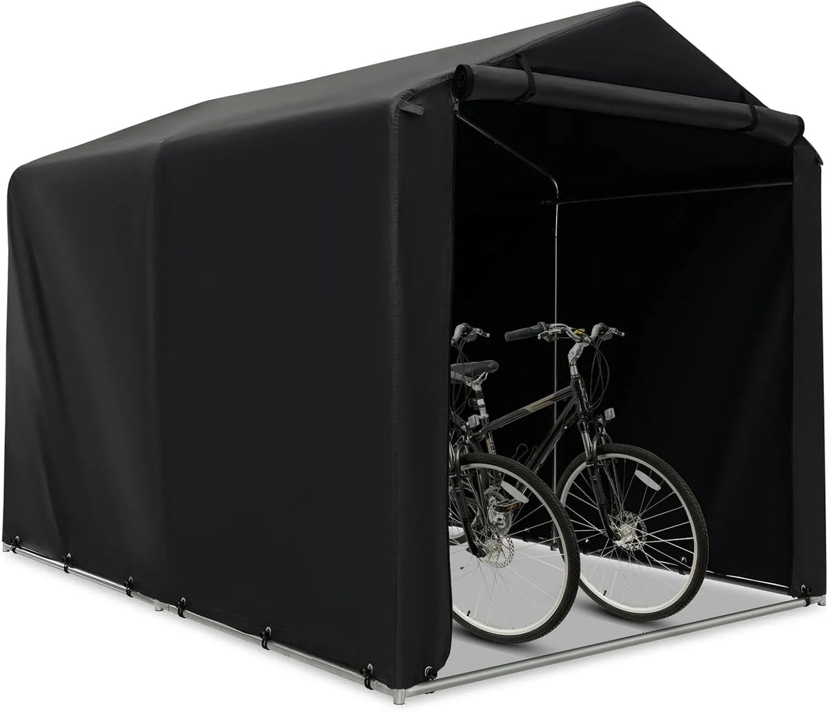 Costway vélo, Abri de Garage au format au format portable pour Vélos avec Porte à Fermeture Éclair Enroulable