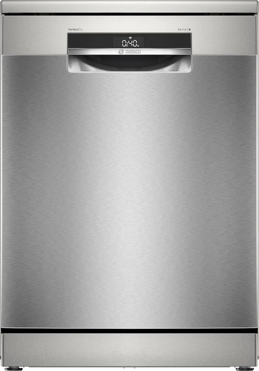 Bosch lave-vaisselle SMS6ZCI11F, Série 6, 60cm, Acier brossé anti-traces, Pose-libre