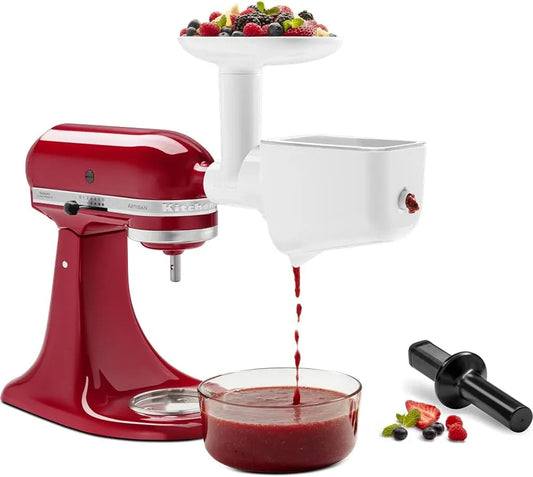 KitchenAid robot pâtissier 5KSMFVSFGA, Accessoire Hachoir à Viande et Moulin à Légumes et Fruits Set, Hachoir à Légume, Presse purée pour