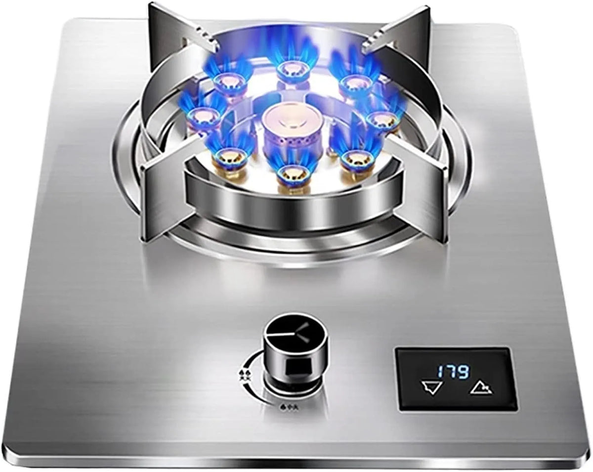 Cuisinière à gaz, 9 Cavités, Support De Pot En Fonte En Verre Trempé, Size: NG, puissance 7,2 KW, Flamme Élevé