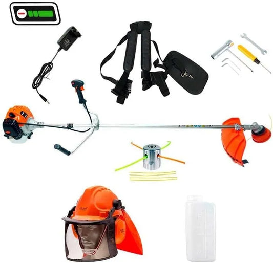 Modèle Thermique avec demarrage Electrique forestier + Tête d'aluminium 28mmCasque SAKAWA Debroussailleuse