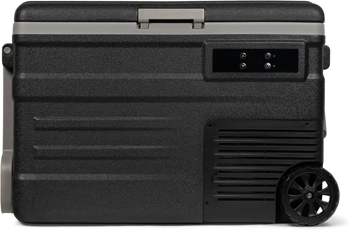 Glacière V/230, tension 12 V, capacité 45 litres, idéale pour le Camping, Steamy-E Single Zone 45 Roller, à compresseur électrique avec roulettes