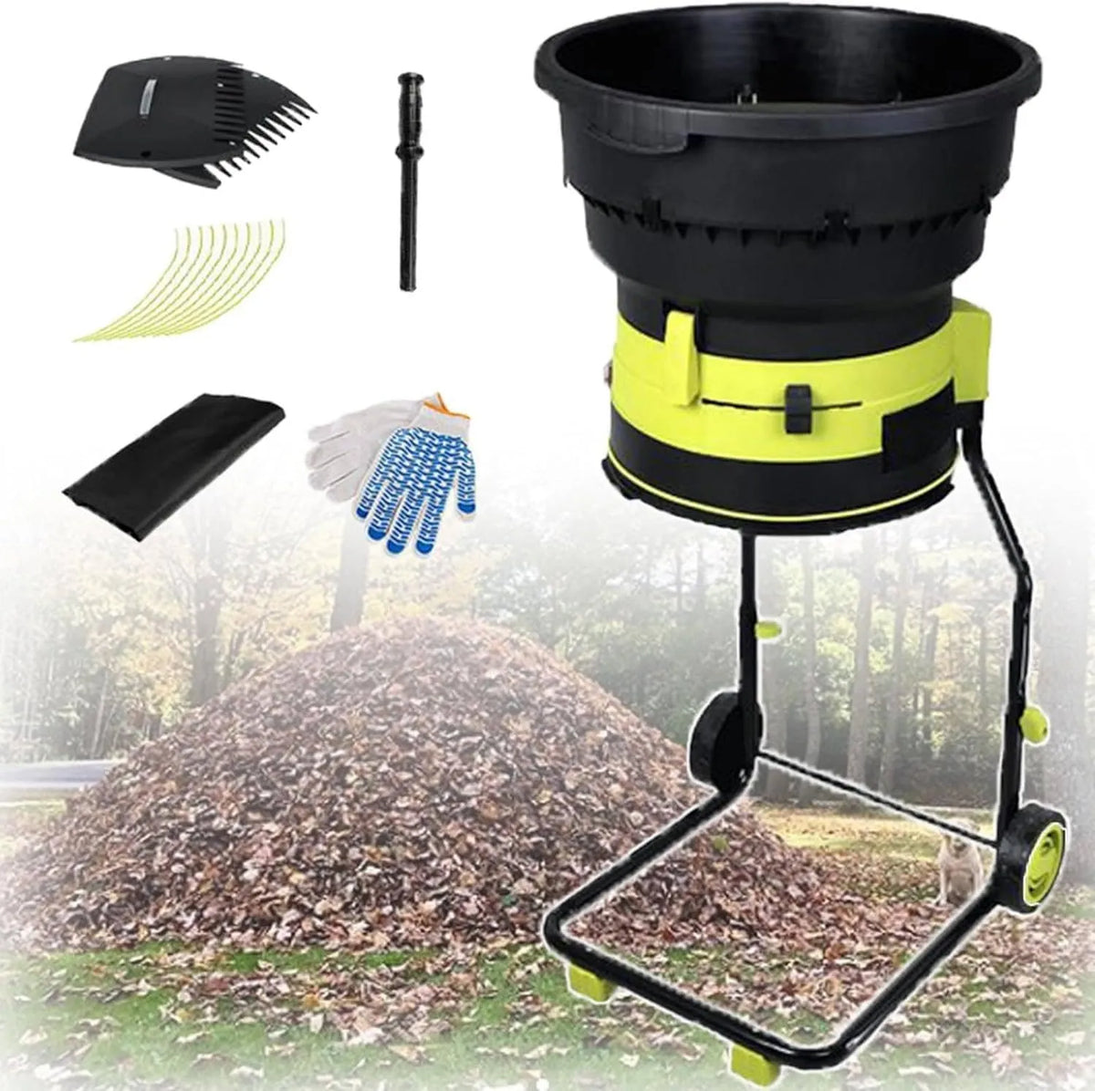 Broyeur de feuilles, électrique avec moteur à grande vitesse pour un nettoyage efficace de la cour