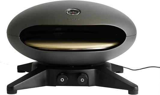 Four Morsø Forno Spin, d'extérieur pour pizza en aluminium, dimensions 57 x 53 x 35 cm, à pizza à gaz avec pierre à pizza tournante, anthracite