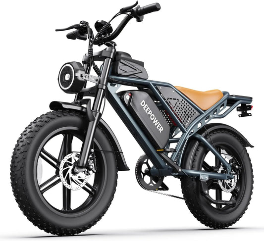 Vélo électrique QS7 110KM-250KM DEEPOWER, 25KM/H, 35Ah, 7 niveaux de vitesse, amortisseurs hydrauliques Doubles, 7 niveaux de vitesse, 20Ah