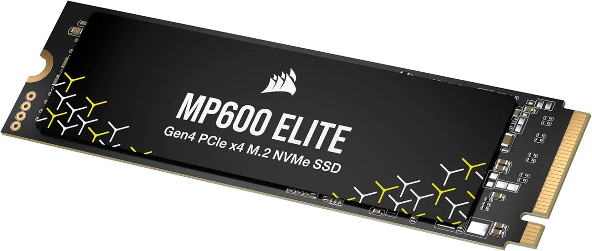 Modèle Elite 1 to PCIe x4 NVMe SSD MP600 M.2 Gen4 Corsair, 2280, Lecture Séquentielle Jusqu'à 7 000 Mo, 3D TLC NAND Haute Densité, finition noire