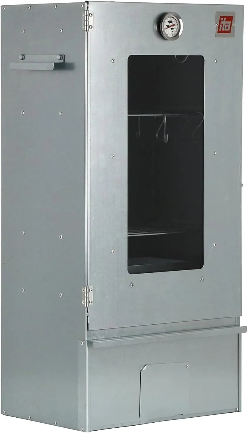 Fumoir 7002 ITA, 81 cm avec 3 niveaux, Armoire à fumage avec fenêtre & thermomètre, Smoker, Acier inoxydable, Qualité UE, Direct fabricant