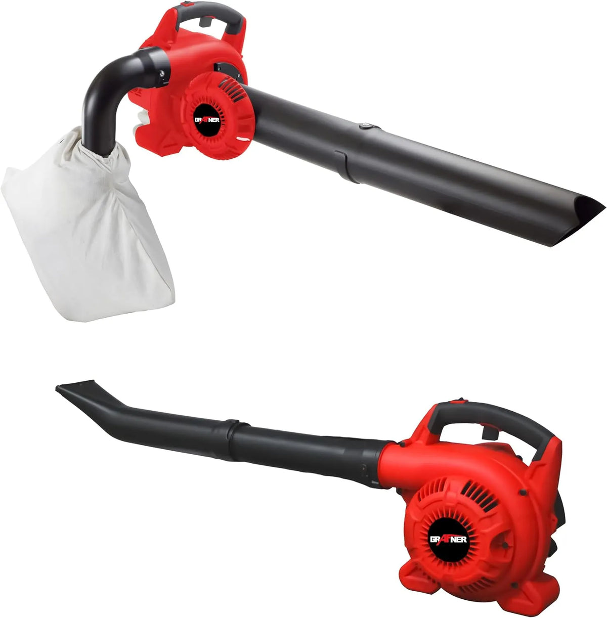 Aspirateur Grafner, à feuilles à essence 3 en 1, 2 temps, avec sac collecteur de 35 litres, 90 % de, souffleur et broyeur, vitesse de soufflage: 71 m