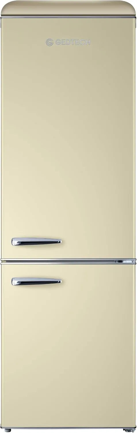 Congélateur GCBV310CR, bas, Capacité 310 L, GEDTECH Refrigerateur combiné vintage, Faible conso, Crème