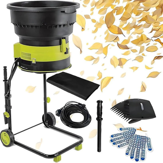 Broyeur de feuilles, broyeur de compost de jardin 2500 W, trémie de 54 cm de large, électrique