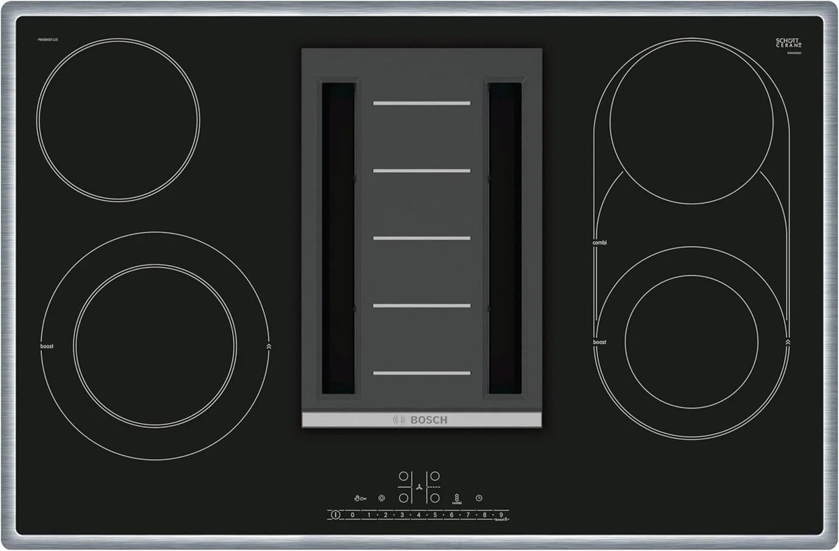 Bosch plaque de cuisson PKM845F11E, avec zone à induction 4 zone, finition noire Intégré, placement