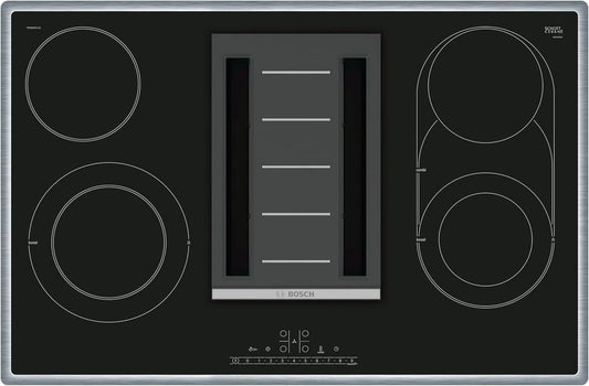 Bosch plaque de cuisson PKM845F11E, avec zone à induction 4 zone, finition noire Intégré, placement