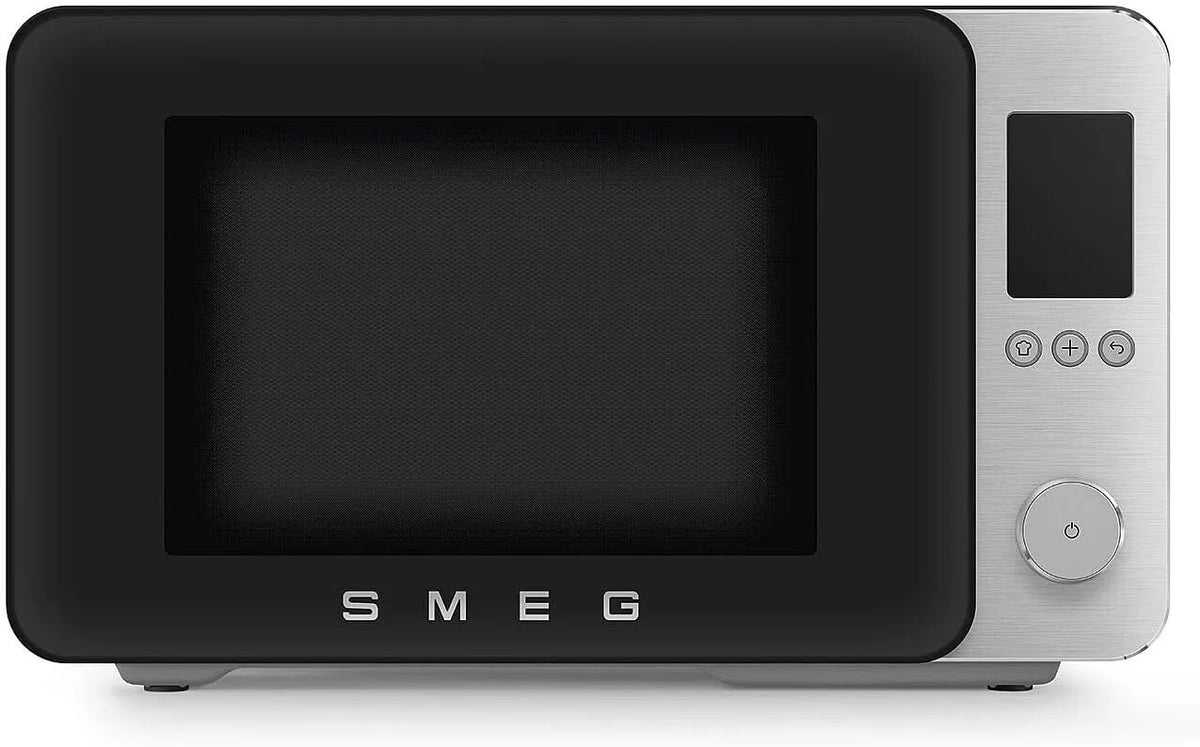 Smeg four à micro-ondes MOC02BLMEU, 25 Programmes Automatiques, Combiné, Système Soft Close, finition noire Mat, puissance 2100 W