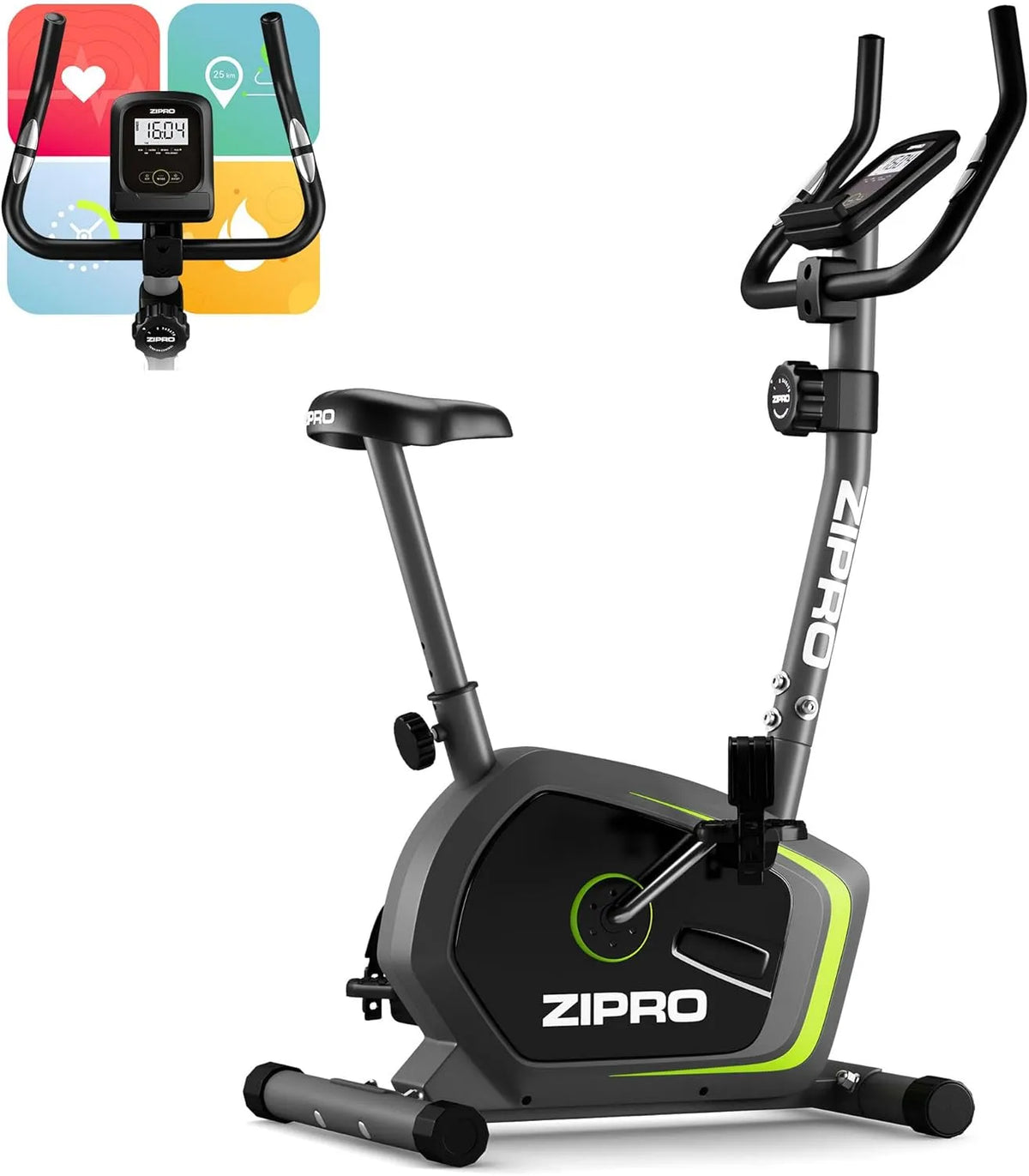 Vélo Zipro, d'appartement Drift, d'intérieur, Ergomètre à piles, jusqu'à 120 kg, Ergomètre Fitness, d'entraînement à domicile