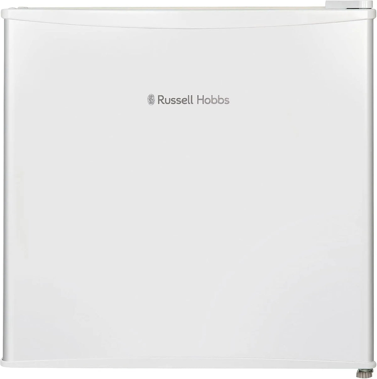Russell Hobbs réfrigérateur RHTTF0E1W, petit, Mini de table 43 litres, porte réversible et pieds réglables, boîte à glace, finition blanche