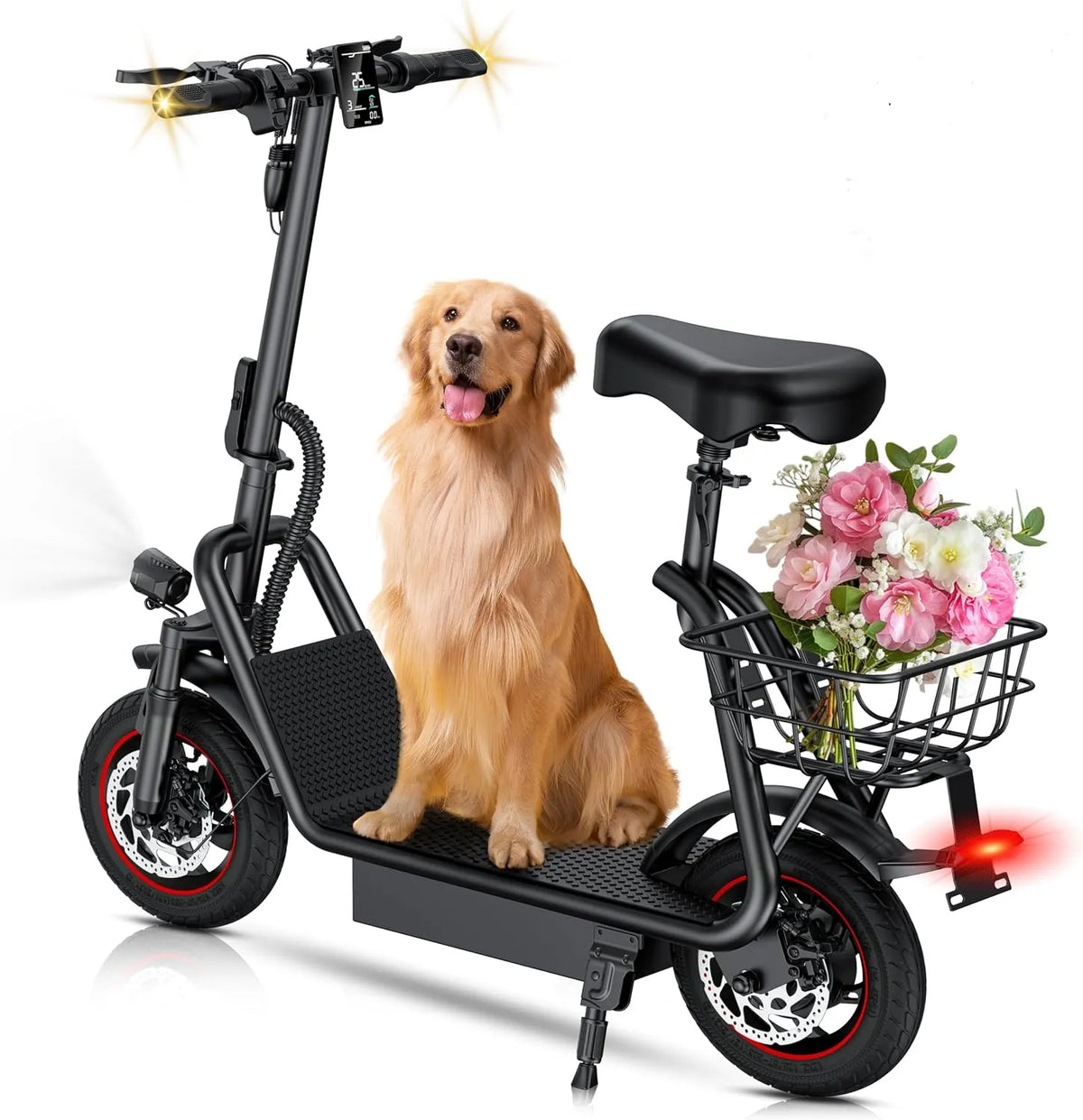 Trottinette électrique, Pneus Alvéolés 8,5', Moteur 350W, Jusqu'à 25 km/h et 25/35 km d'Autonomie