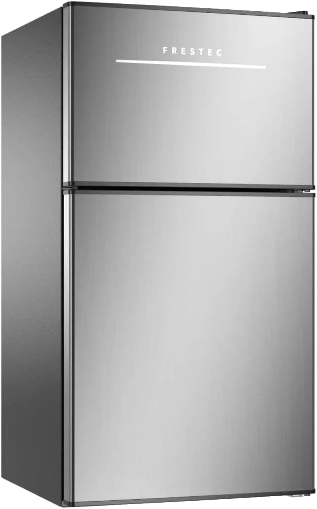 Réfrigérateur Frestec Mini, avec congélateur de 0,9 m³ à 2 portes et congélateur Petit pour chambre à coucher, 37 dB à, bureau, dortoir