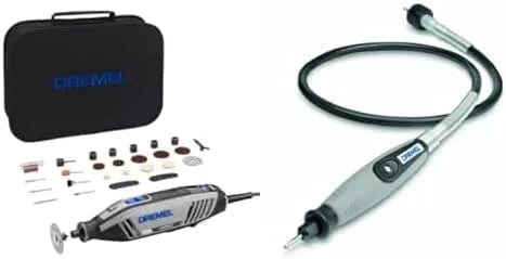Outil Rotatif Multifonction 175W 4250 5000 Dremel, avec 35 Accessoires Vitesse Variable -35000 tr/min, 225 Arbre flexible pour outils multi-usage