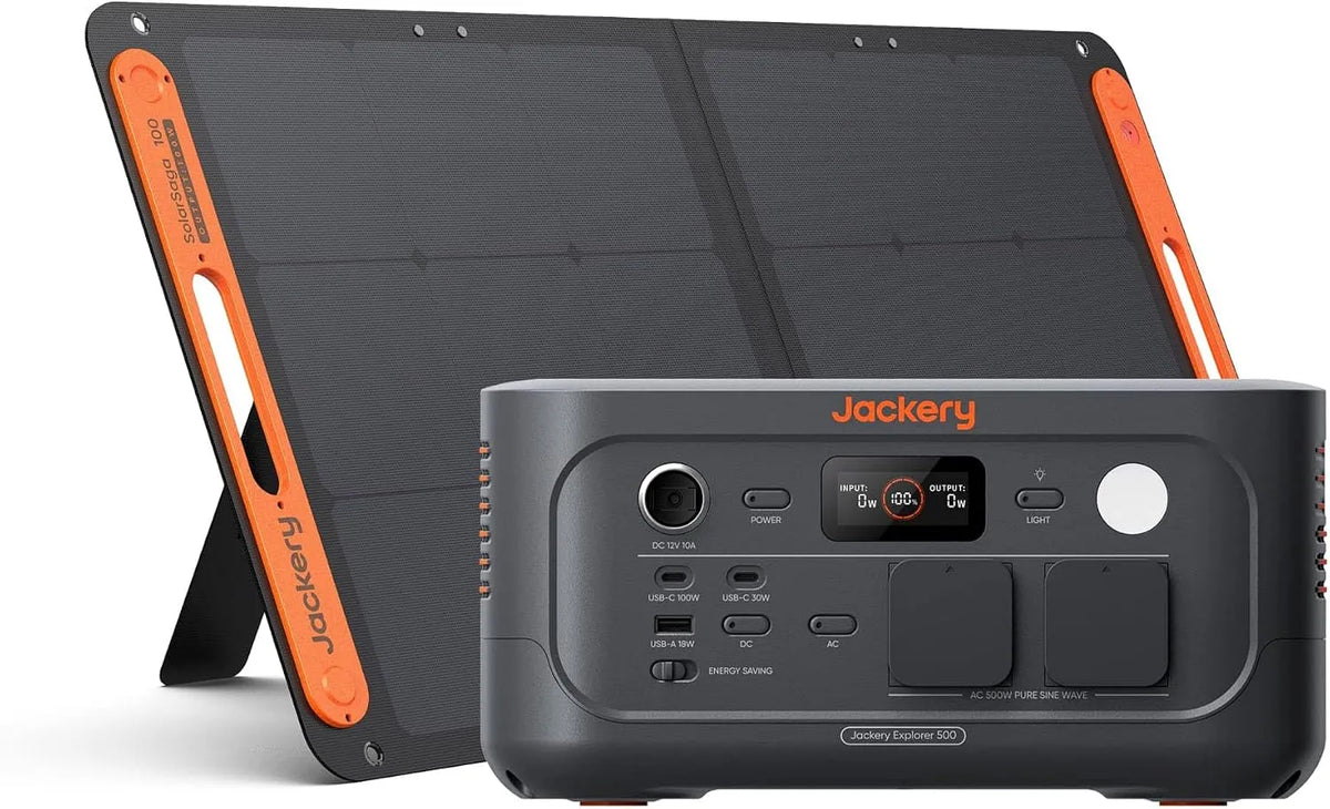 Générateur électrique 500v2 LFP 512 Wh/500 Jackery Explorer, Max 1000W, UPS ≤ 10 ms, Batterie Wh, Camping-car et Urgence, puissance 500 W
