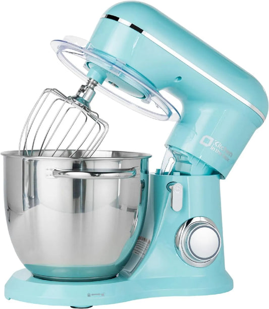 Modèle 10+P Robot Patissier, Kitchen in the box 6L Batteur Electrique Cuisine, Pétrin Professionnel 1300W avec Fouet, Batteur et Crochet Pétrisseur
