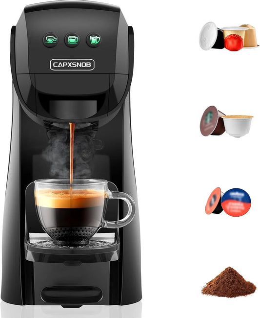 Nespresso machine à café Warriors1, Capsule 4 en 1 pour Dolce Gusto, 20 bar, capacité 0,8 L, Compacte Cafetière pour Maison et Bureau