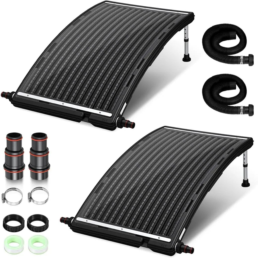 2 chauffages solaires pour piscine Lot de, dimensions 113 x 65 x 35 cm, Raccordement 32-38 mm, Pour eau chaude, Chauffage de piscine 10 000 l/h