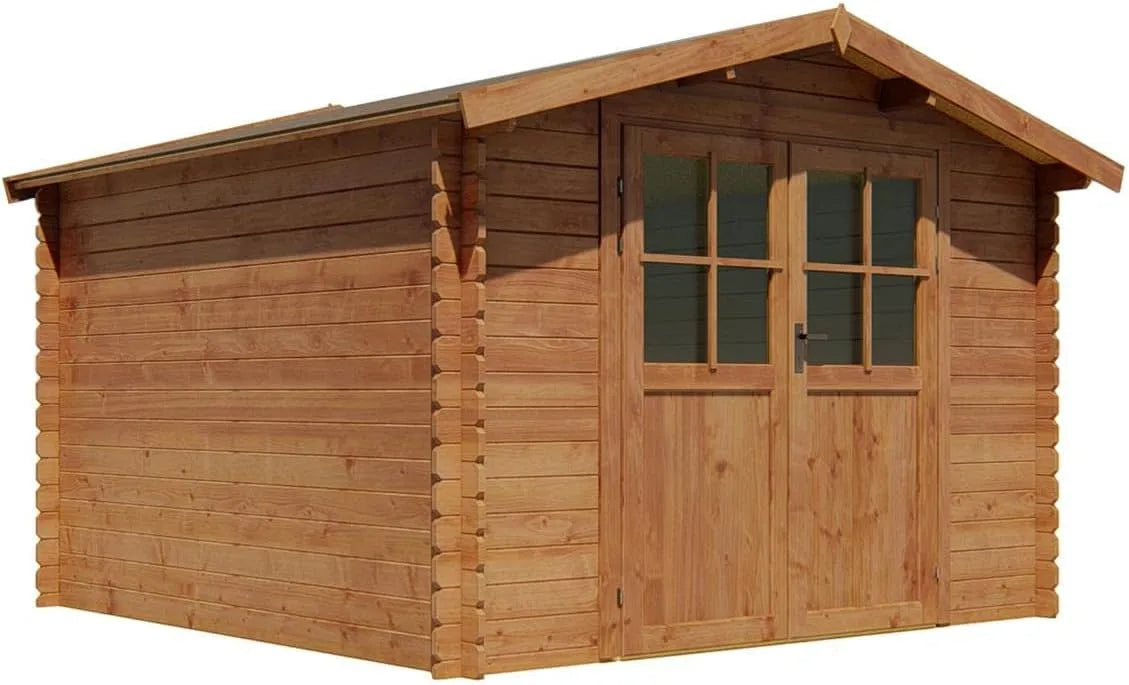 Abri de jardin, HORTUSA, en Bois traité par Autoclave 9,91 m² épaisseur 28 mm