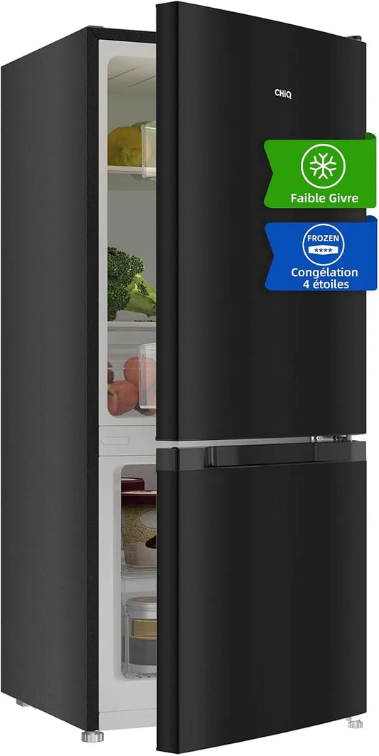 Réfrigérateur CHIQ, 47 cm de large, Congélateur 4 étoiles à -24 °C, autonome avec congélateur, an, congélateur: 114 cm de hauteur, capacité 117 l