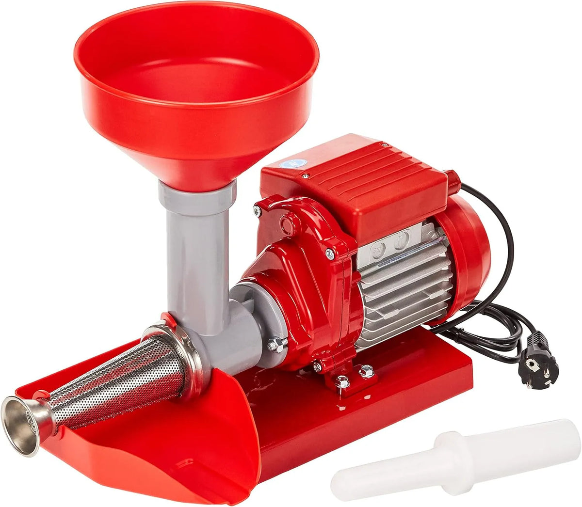 Modèle Presse-tomates électrique pour purée de tomate et confiture 9008NE Artus, puissance 400 W, finition blanche et rouge